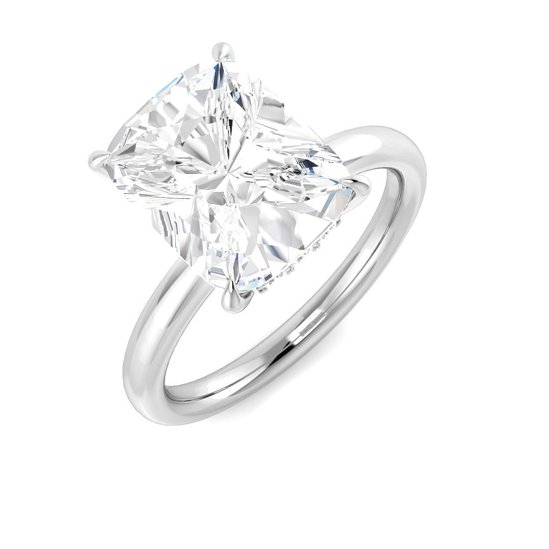 Platinum 4.23ct E VVS2 Laboratory Grown CVD Ring