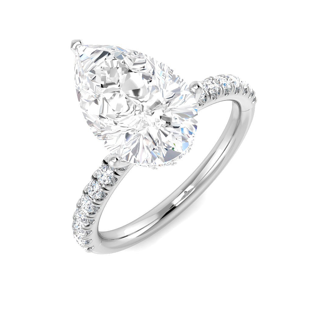 Platinum 3.42ct E VS2 Laboratory Grown CVD Ring