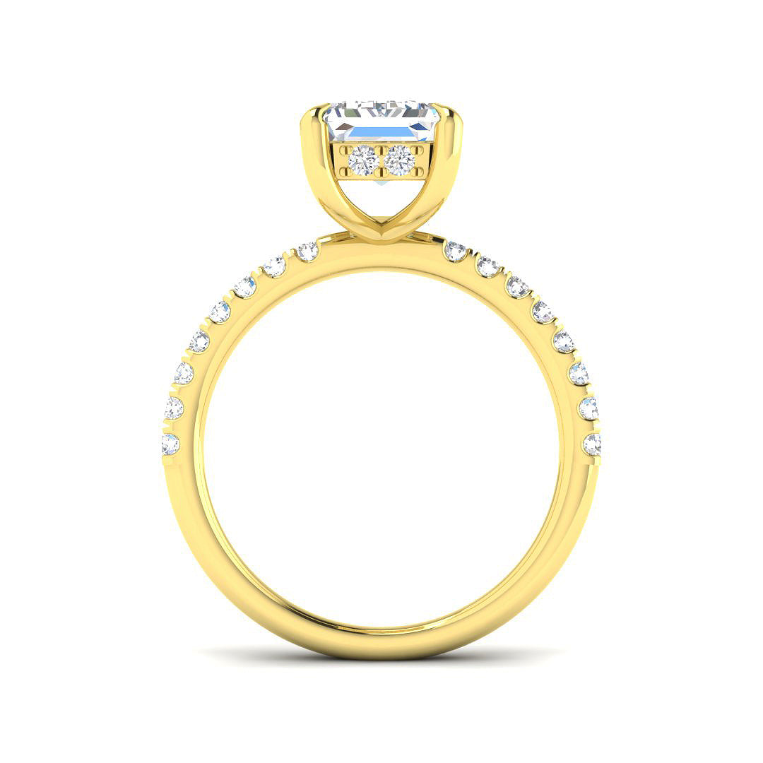 9ct Yellow Gold 4.46ct E VS1 Laboratory Grown CVD Ring