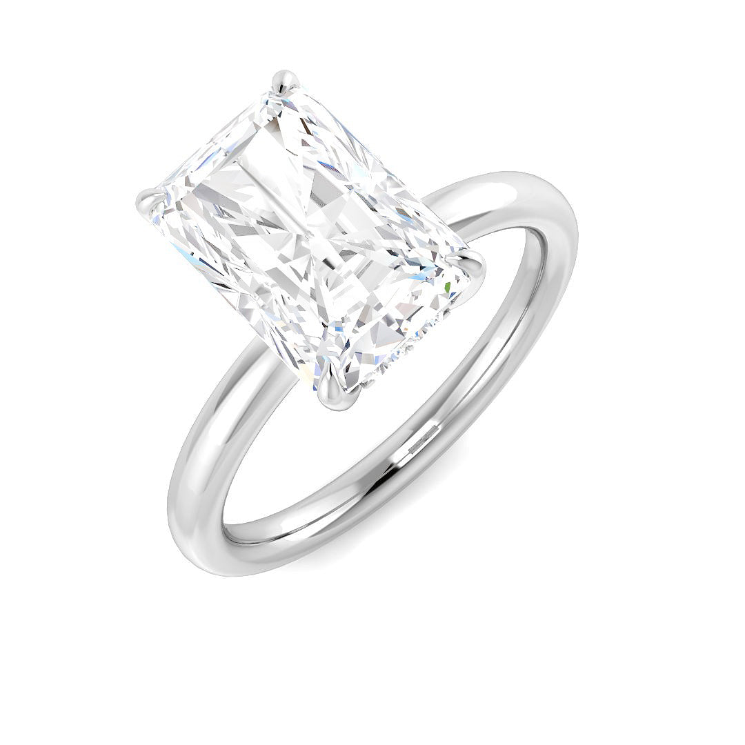 9ct White Gold 3.16ct E VS2 Laboratory Grown CVD Ring