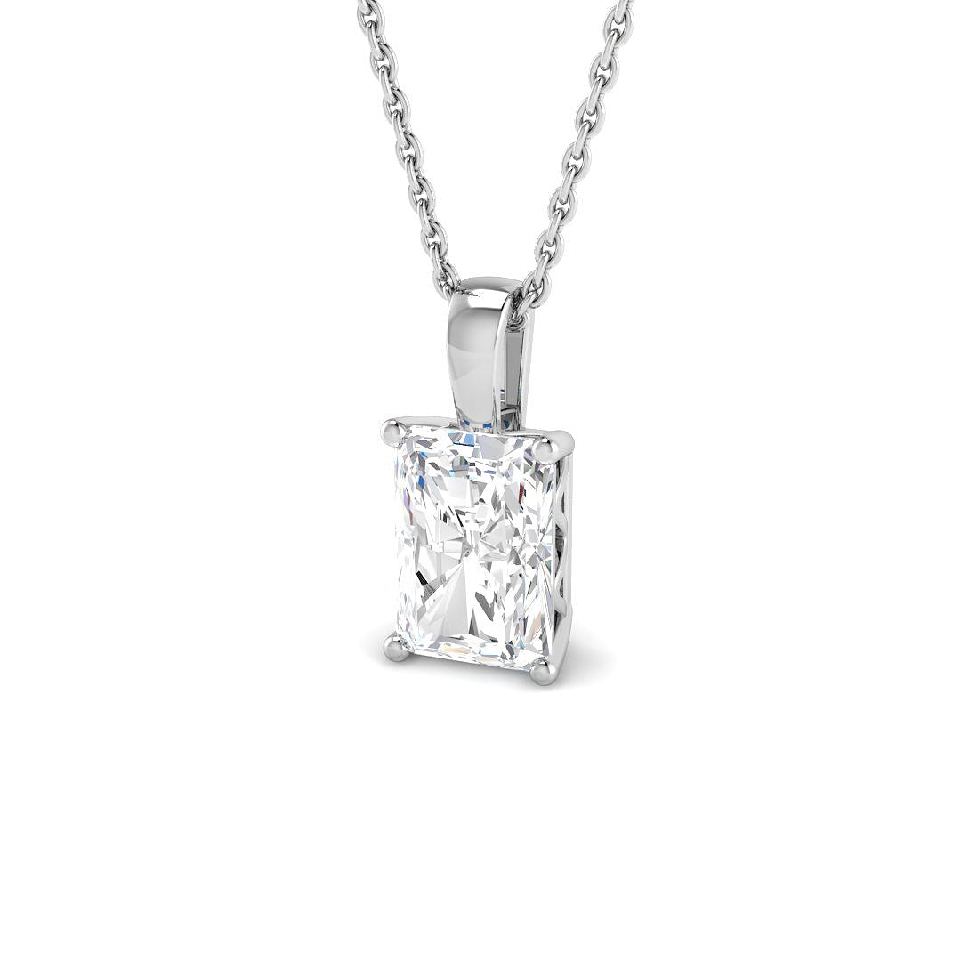 9ct White Gold 1.51ct E VS2 Laboratory Grown CVD Pendant