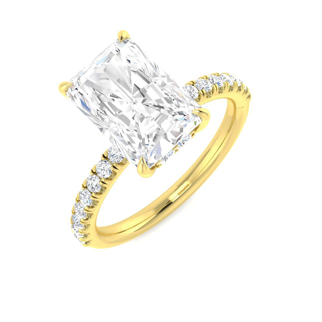 9ct Yellow Gold 3.37ct E VS2 Laboratory Grown CVD Ring