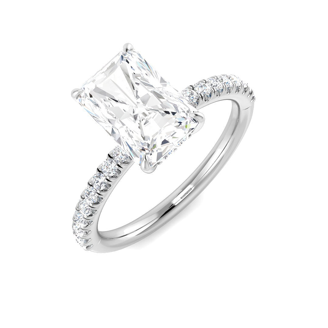 9ct White Gold 2.43ct E VS2 Laboratory Grown CVD Ring