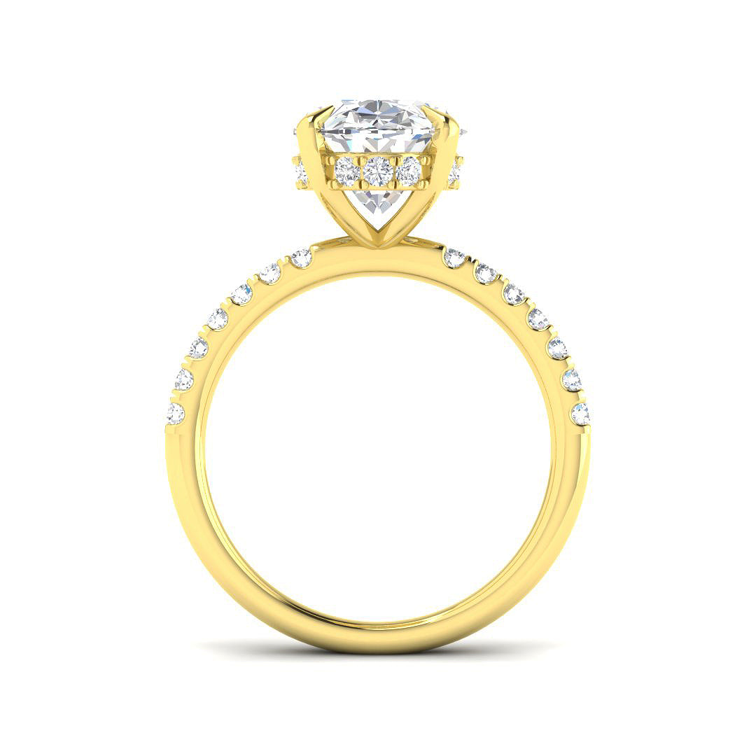 9ct Yellow Gold 4.43ct D VS2 Laboratory Grown CVD Ring