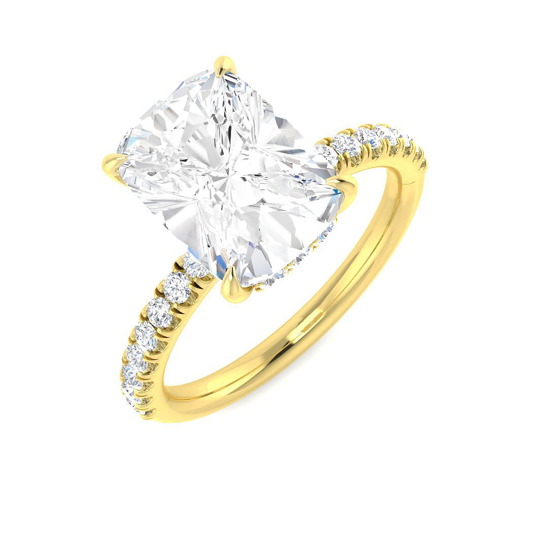 9ct Yellow Gold 3.41ct E VS2 Laboratory Grown CVD Ring