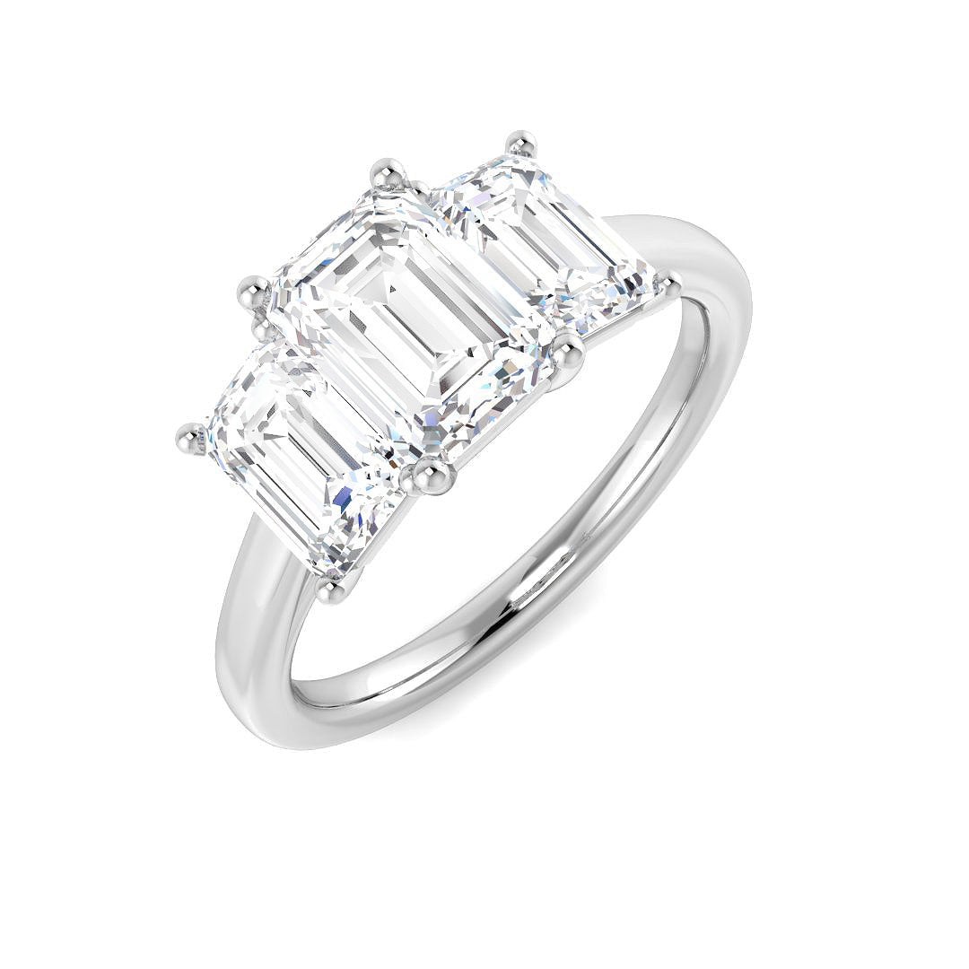 9ct White Gold 2.85ct D VVS2 Laboratory Grown CVD Ring