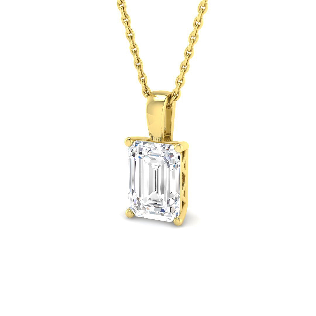 9ct Yellow Gold 1.53ct D VS2 Laboratory Grown CVD Pendant