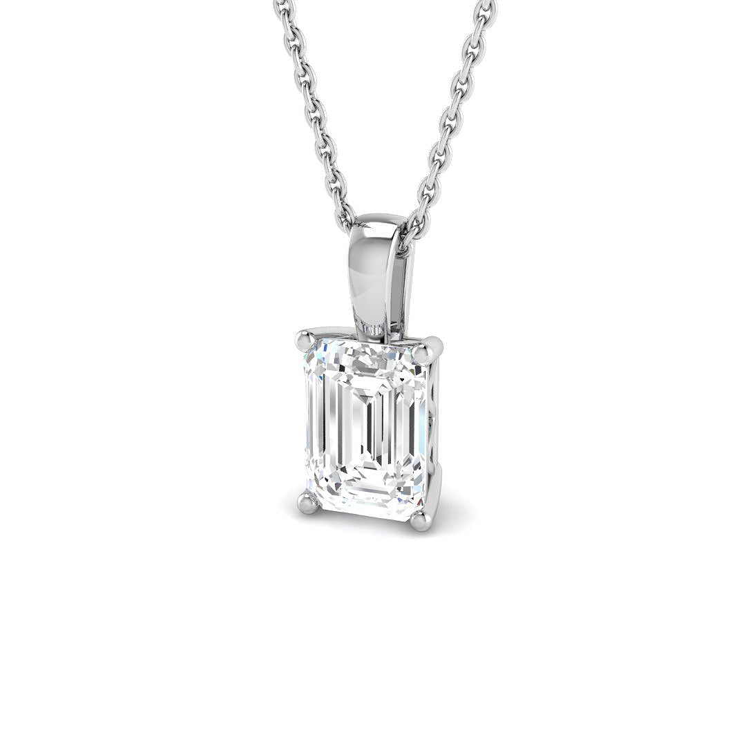 9ct White Gold 1.52ct E VS2 Laboratory Grown CVD Pendant