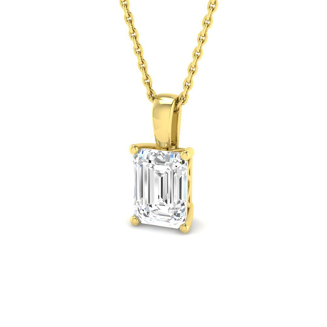 9ct Yellow Gold 1.53ct D VS2 Laboratory Grown CVD Pendant