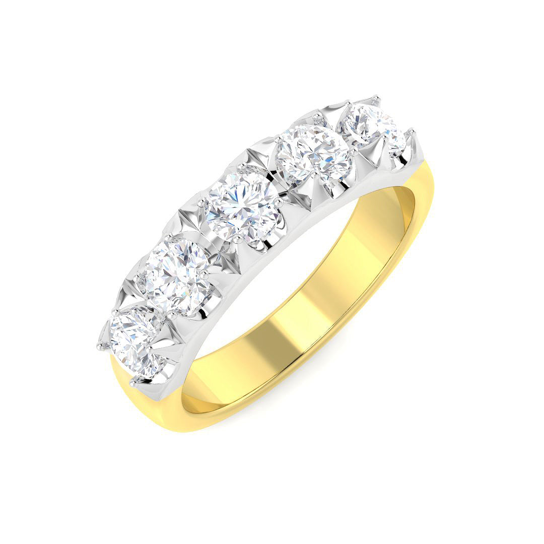 18ct Two-Tone Gold 0.72ct G SI2 Diamond Ring