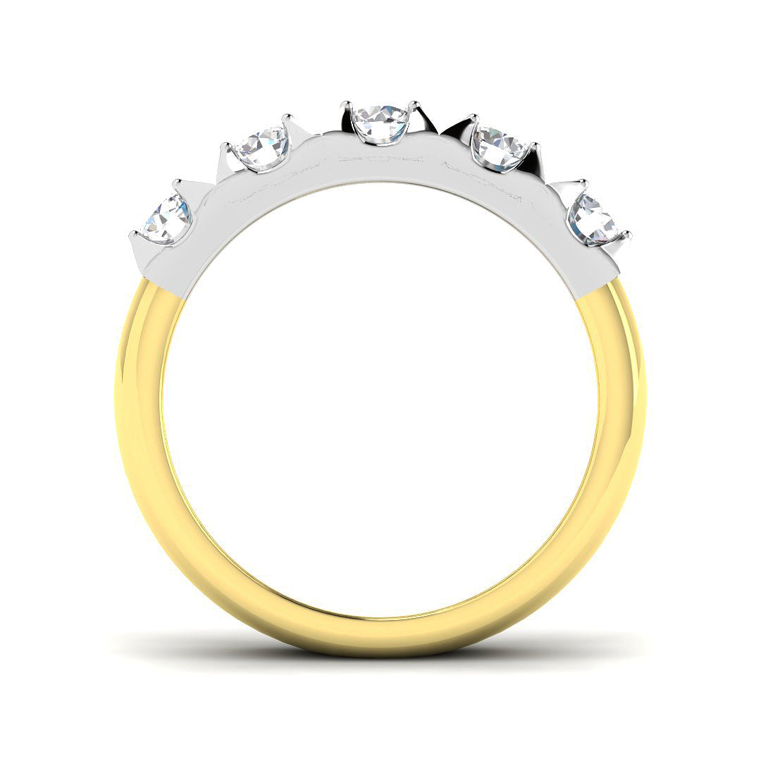 18ct Two-Tone Gold 0.72ct G SI2 Diamond Ring