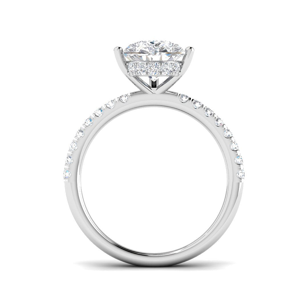 Platinum 3.44ct E VS2 Laboratory Grown CVD Ring