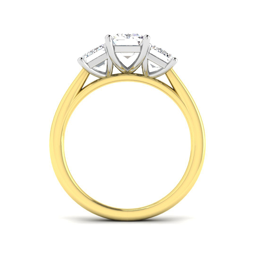 18ct Two-Tone Gold 2.91ct D VS2 Laboratory Grown CVD Ring