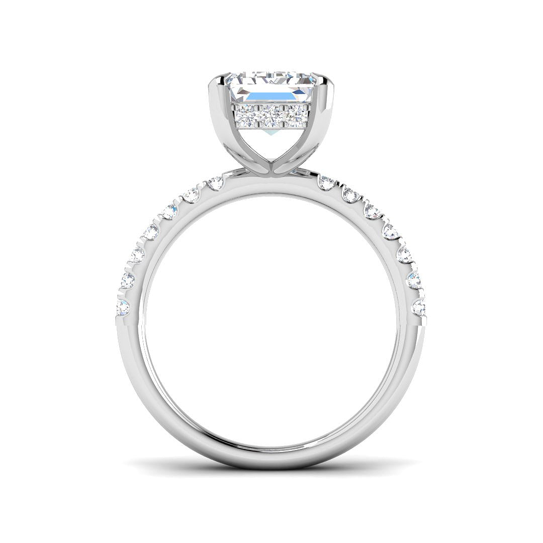 9ct White Gold 5.54ct D VS2 Laboratory Grown CVD Ring