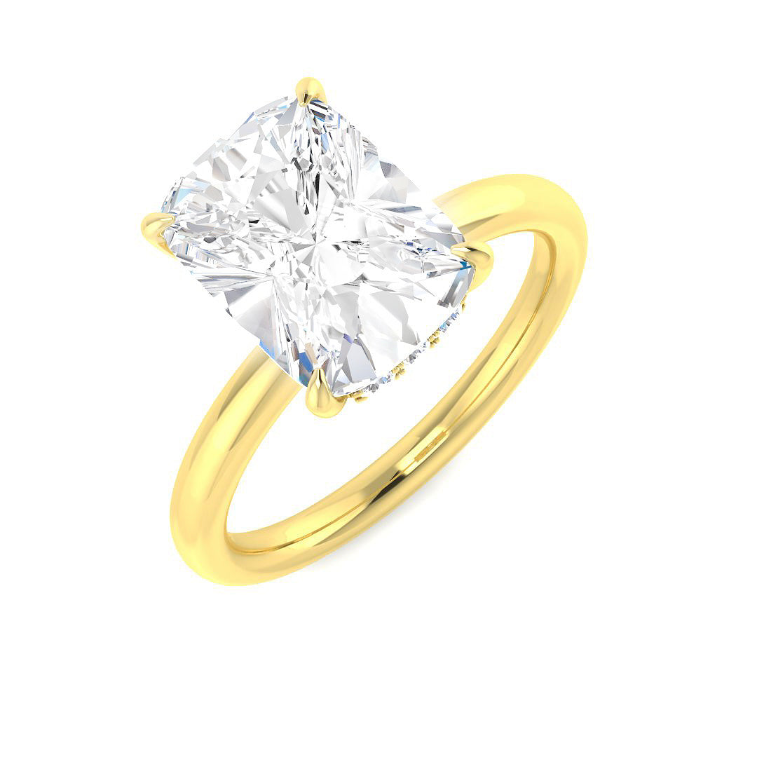 9ct Yellow Gold 3.16ct E VS2 Laboratory Grown CVD Ring