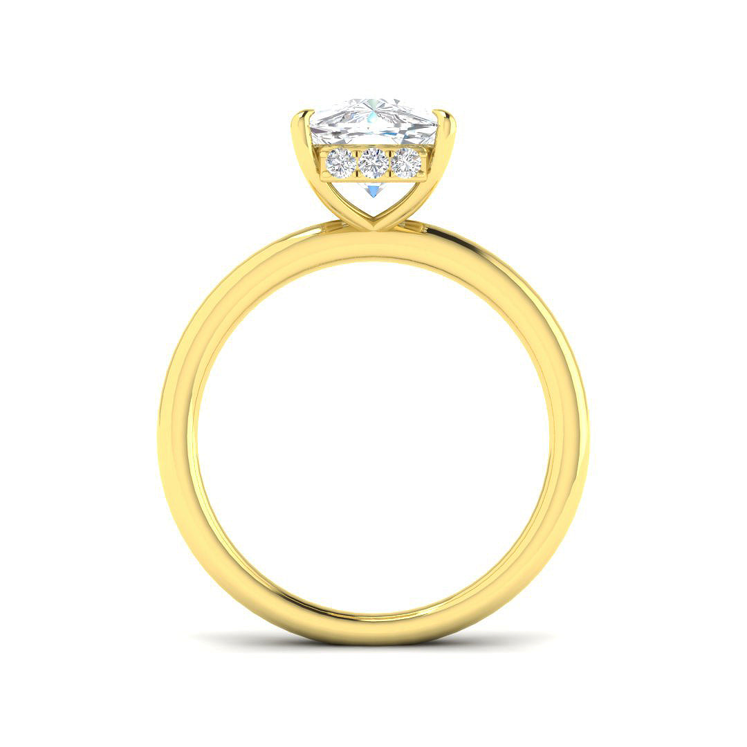 9ct Yellow Gold 3.16ct E VS2 Laboratory Grown CVD Ring