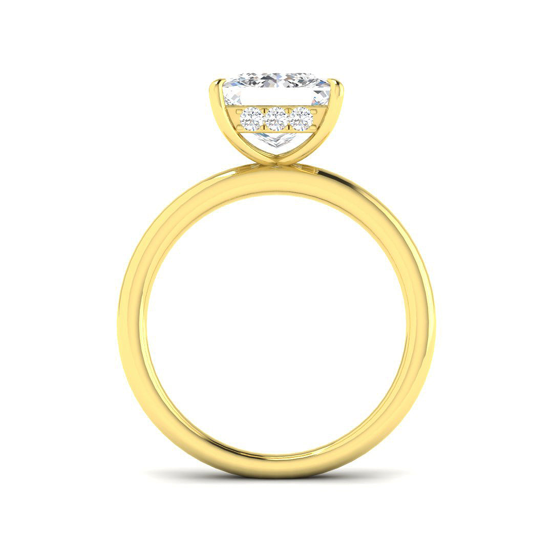 9ct Yellow Gold 3.17ct E VS2 Laboratory Grown CVD Ring