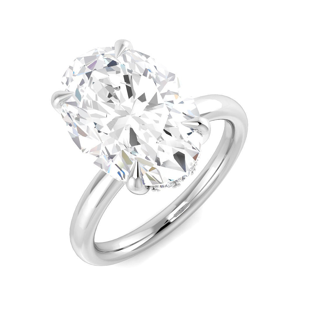 9ct White Gold 5.24ct E VS2 Laboratory Grown CVD Ring