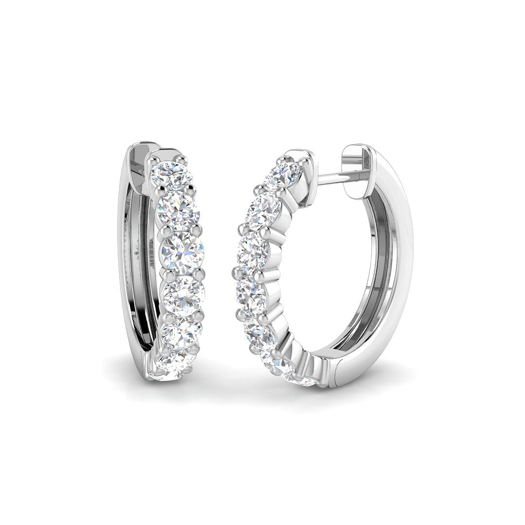 9ct White Gold 1.25ct G SI2 Diamond Earrings