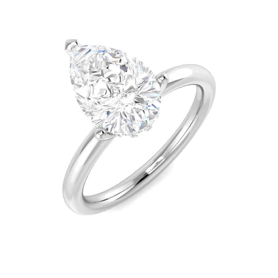 Platinum 2.14ct E VS2 Laboratory Grown CVD Ring