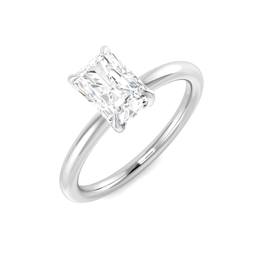 9ct White Gold 3.17ct E VS2 Laboratory Grown CVD Ring