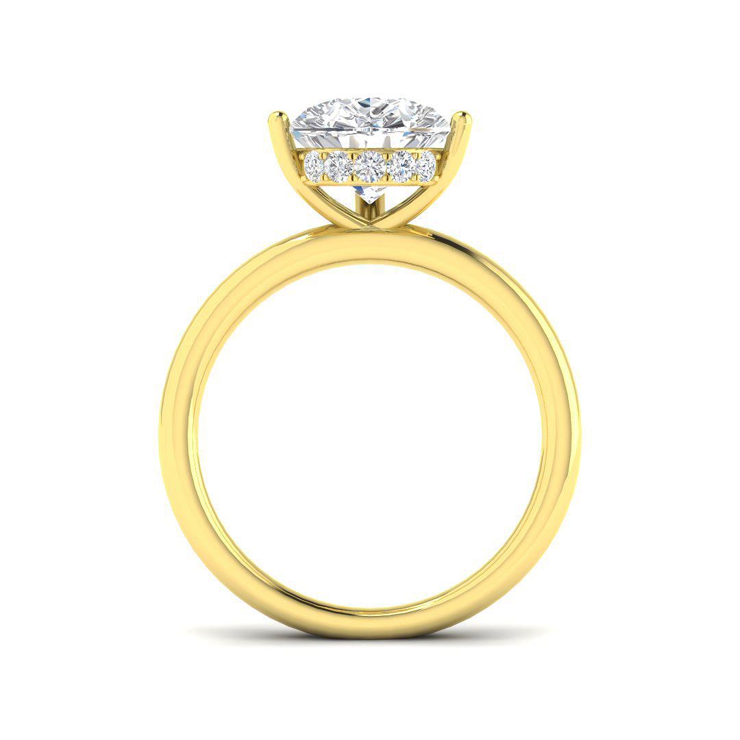 9ct Yellow Gold 4.24ct E VS1 Laboratory Grown CVD Ring