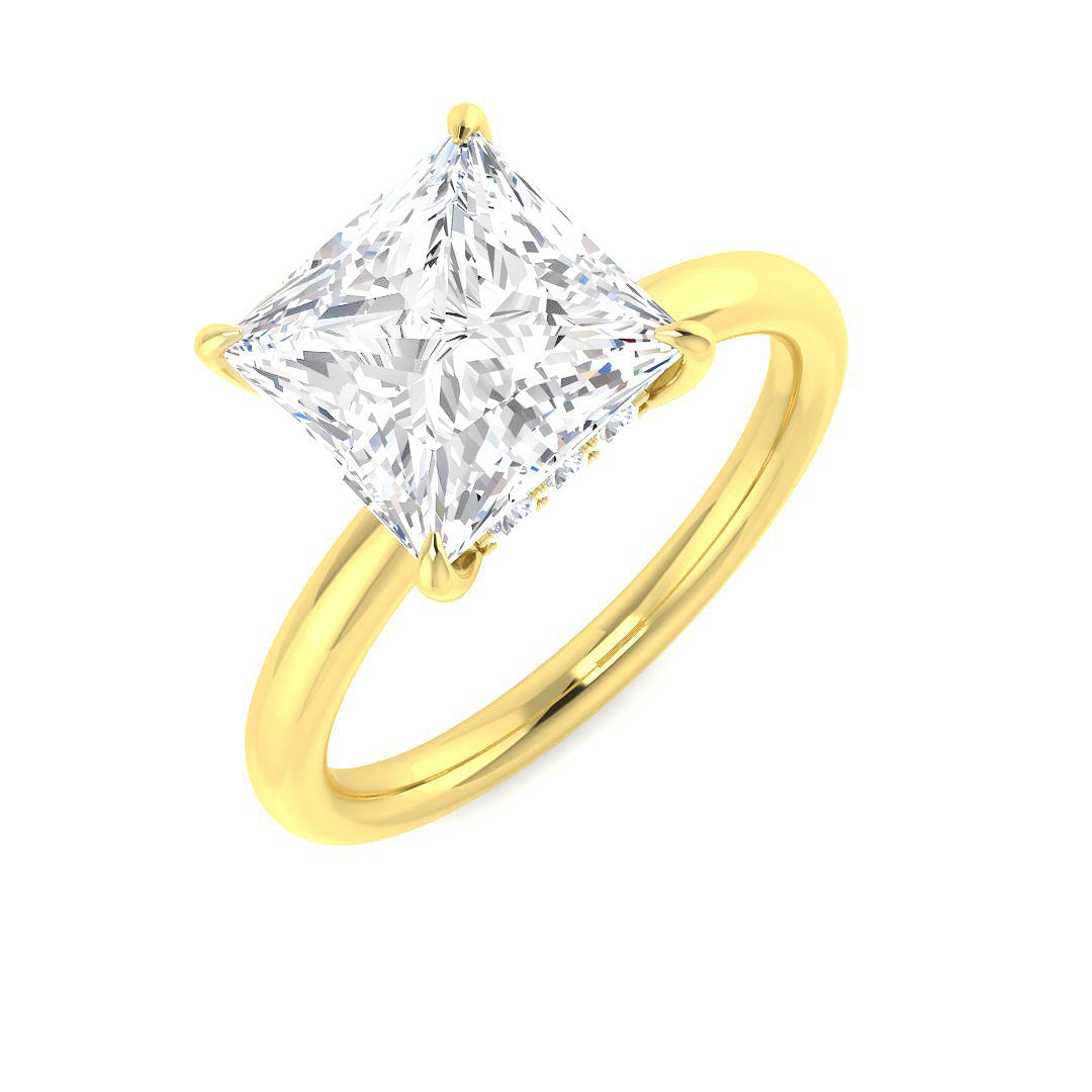 9ct Yellow Gold 3.16ct E VS2 Laboratory Grown CVD Ring