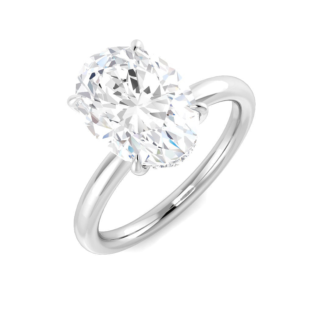 Platinum 3.18ct E VS2 Laboratory Grown CVD Ring