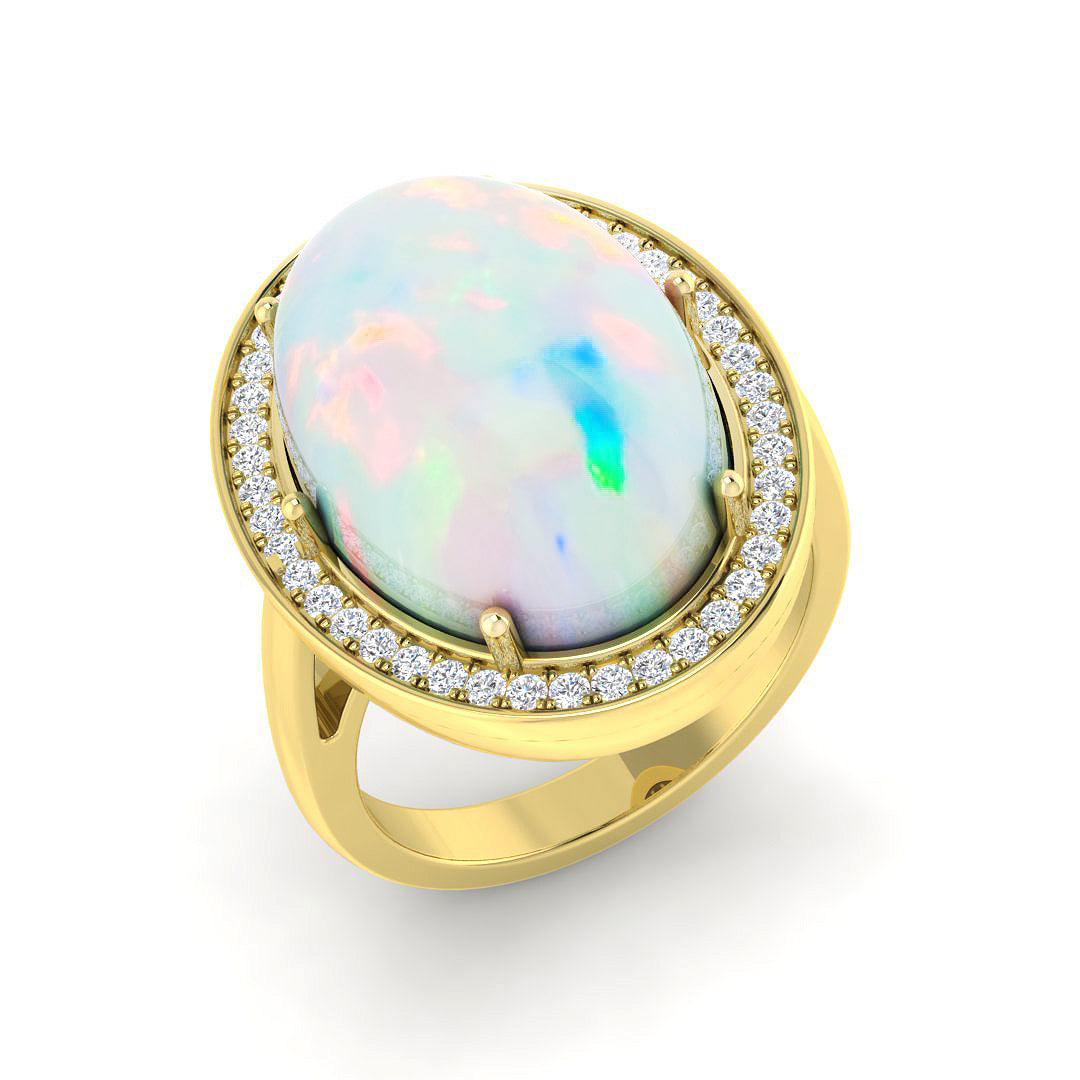 9ct Yellow Gold 8.44ct Opal Ring