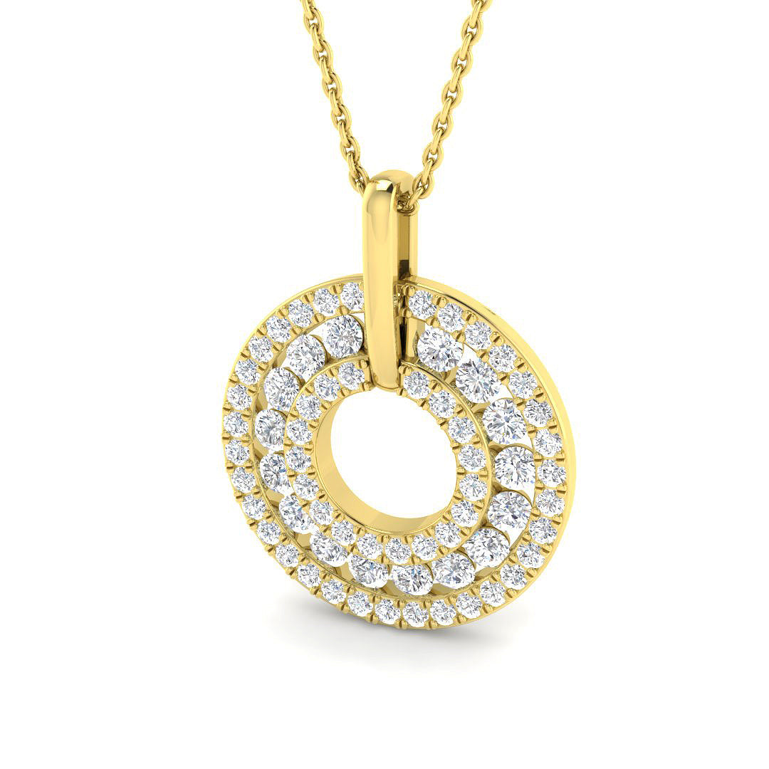 9ct Yellow Gold 1.23ct G SI2 Diamond Pendant