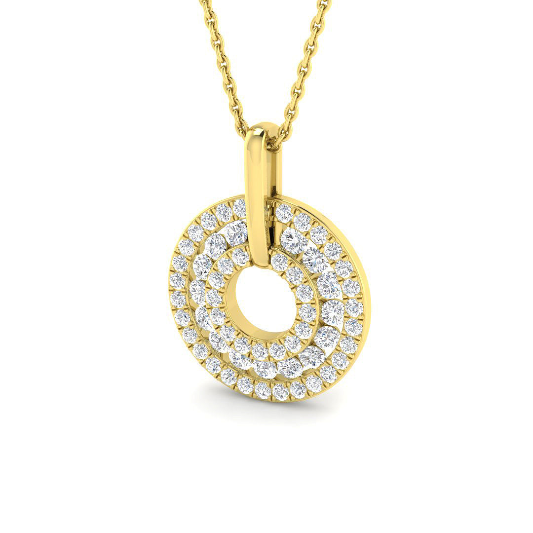 9ct Yellow Gold 0.80ct G SI2 Diamond Pendant