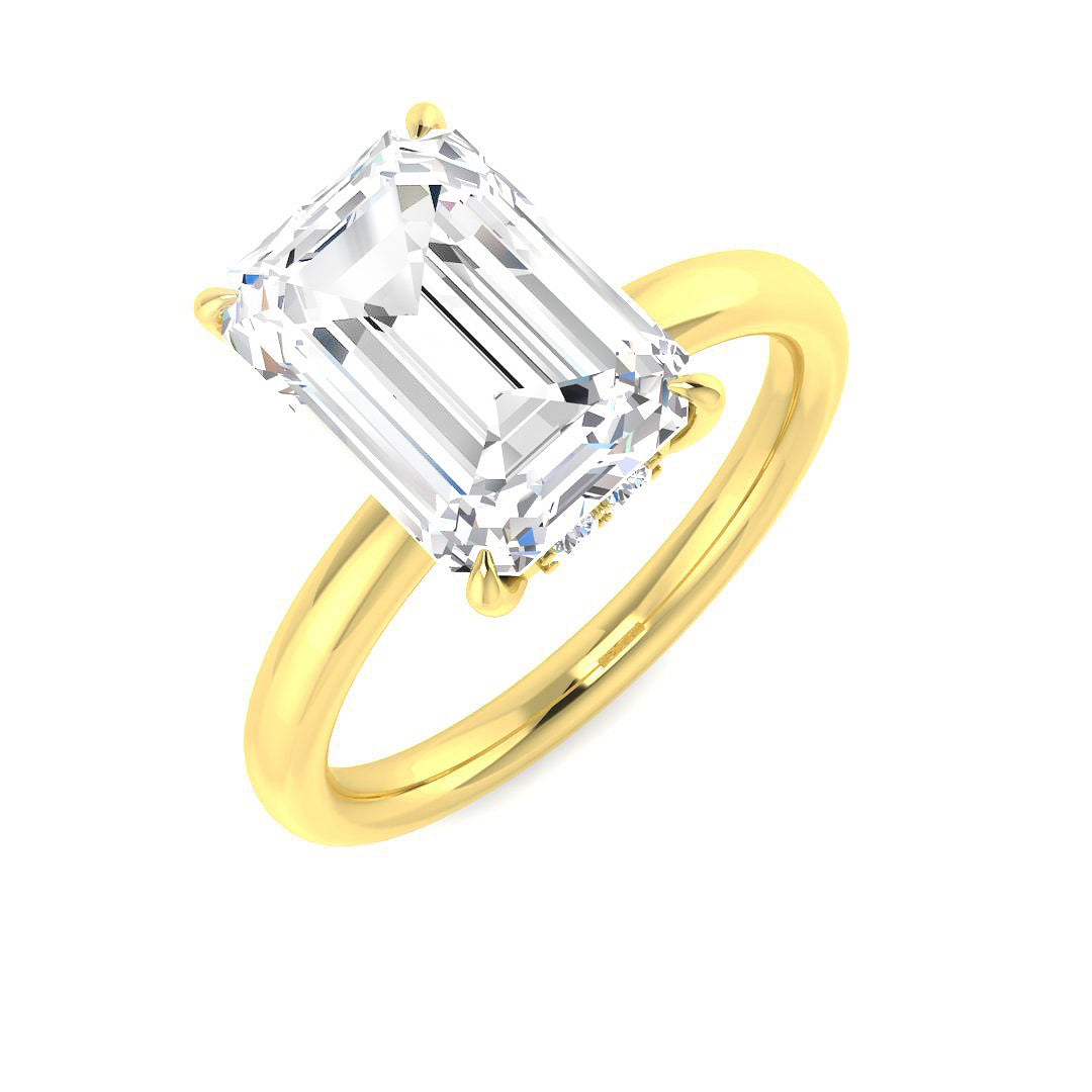 9ct Yellow Gold 4.18ct E VS1 Laboratory Grown CVD Ring