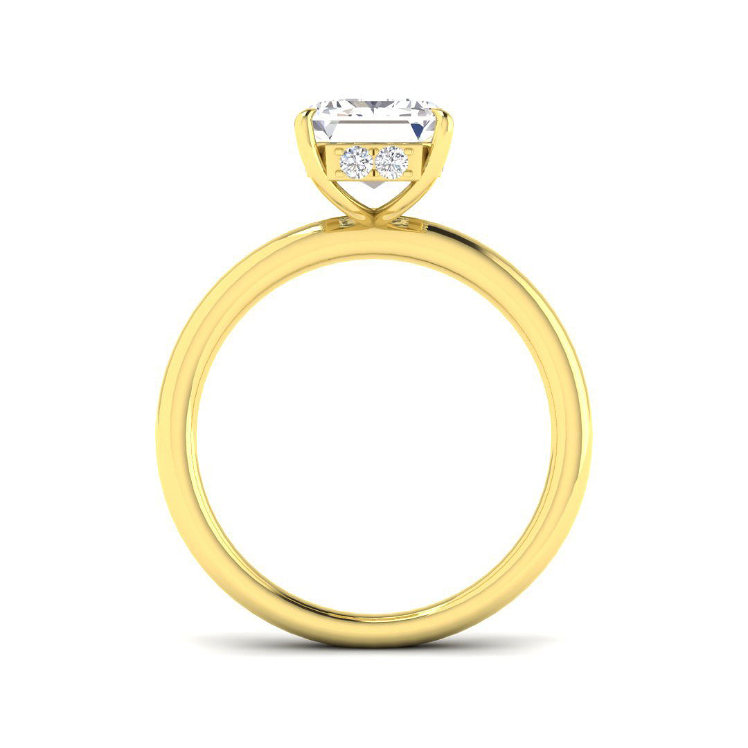 9ct Yellow Gold 4.18ct E VS1 Laboratory Grown CVD Ring