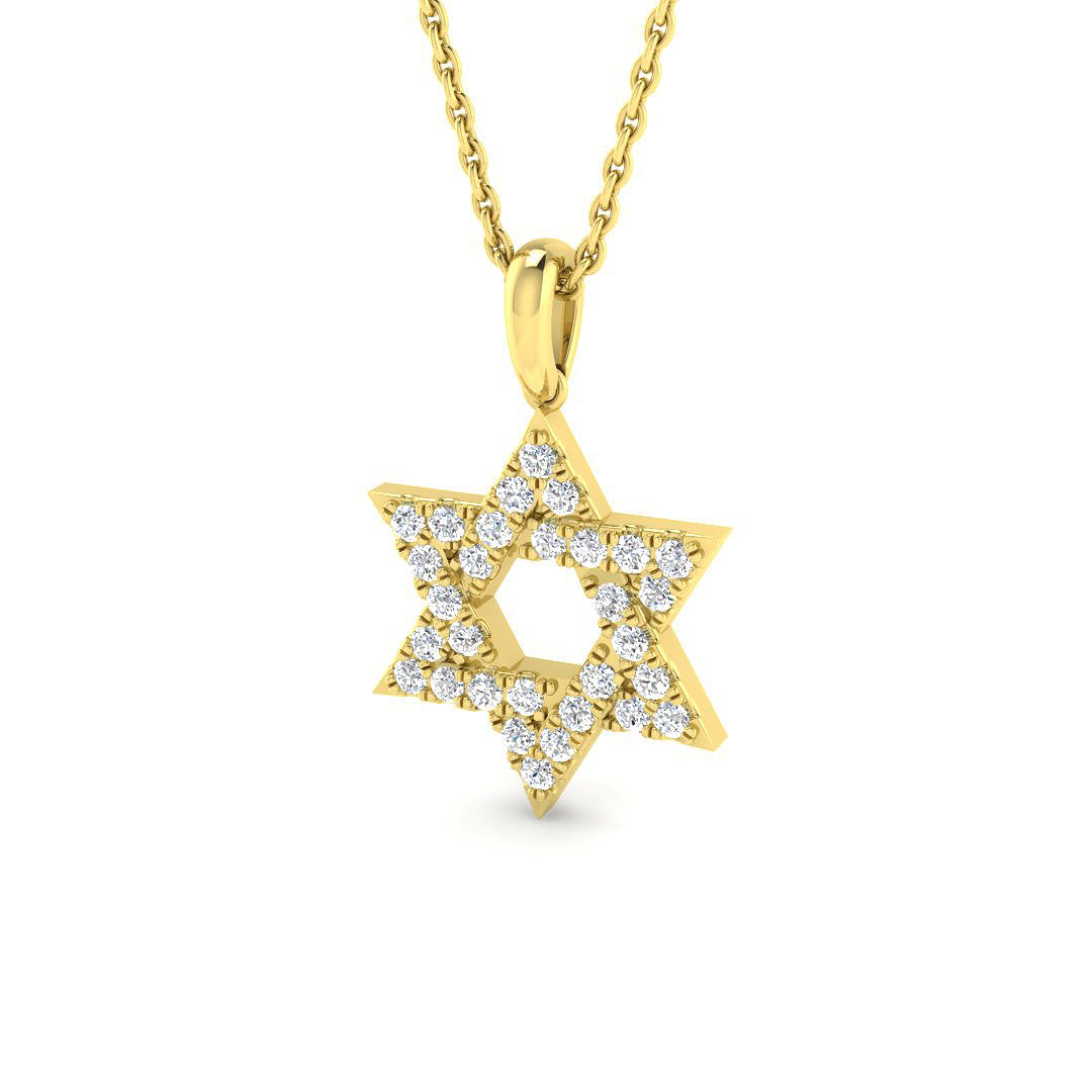 18ct Yellow Gold 0.27ct Laboratory Grown CVD Pendant