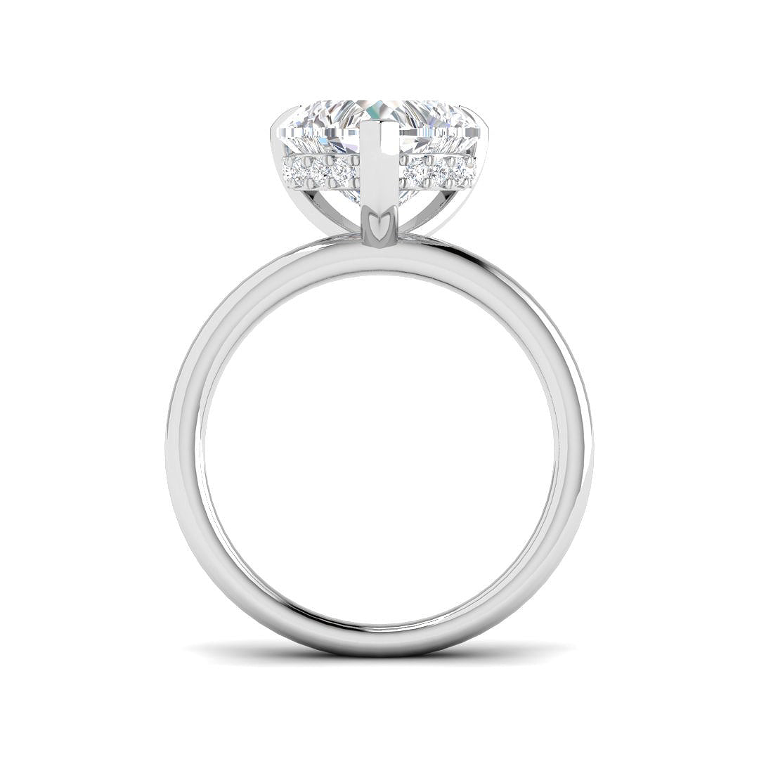 Platinum 3.19ct E VS2 Laboratory Grown CVD Ring