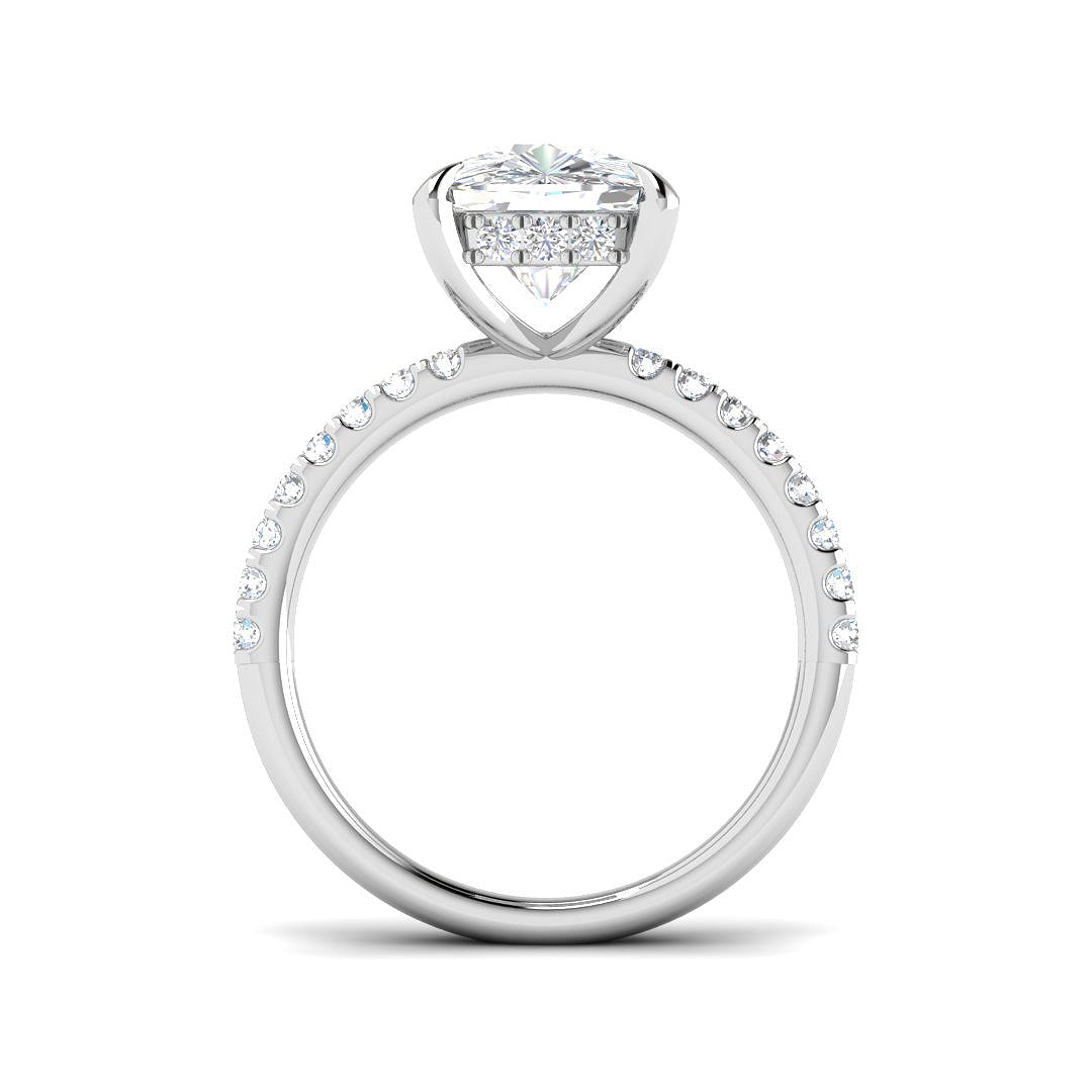 Platinum 4.46ct E VS2 Laboratory Grown CVD Ring