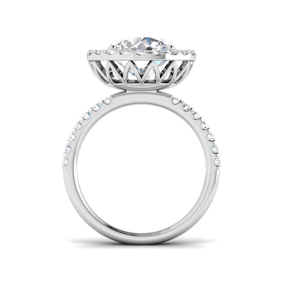 Platinum 4.69ct E VS1 Laboratory Grown CVD Ring