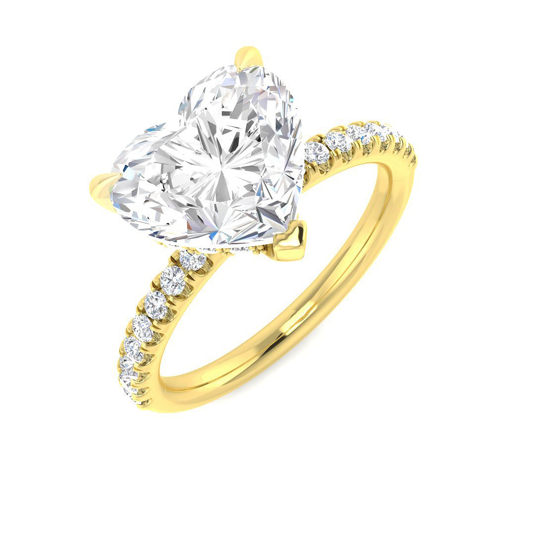 18ct Yellow Gold 3.40ct E VS2 Laboratory Grown CVD Ring