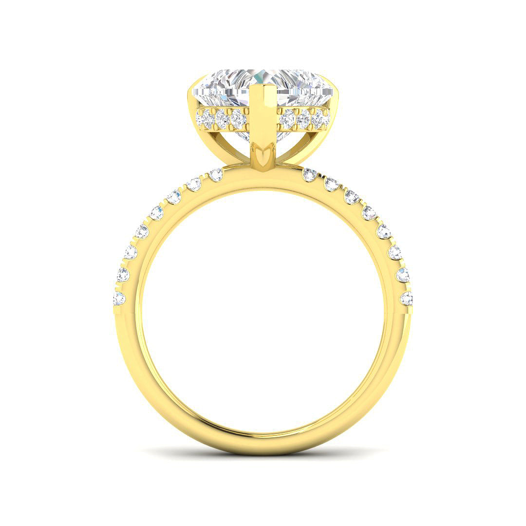 18ct Yellow Gold 3.40ct E VS2 Laboratory Grown CVD Ring