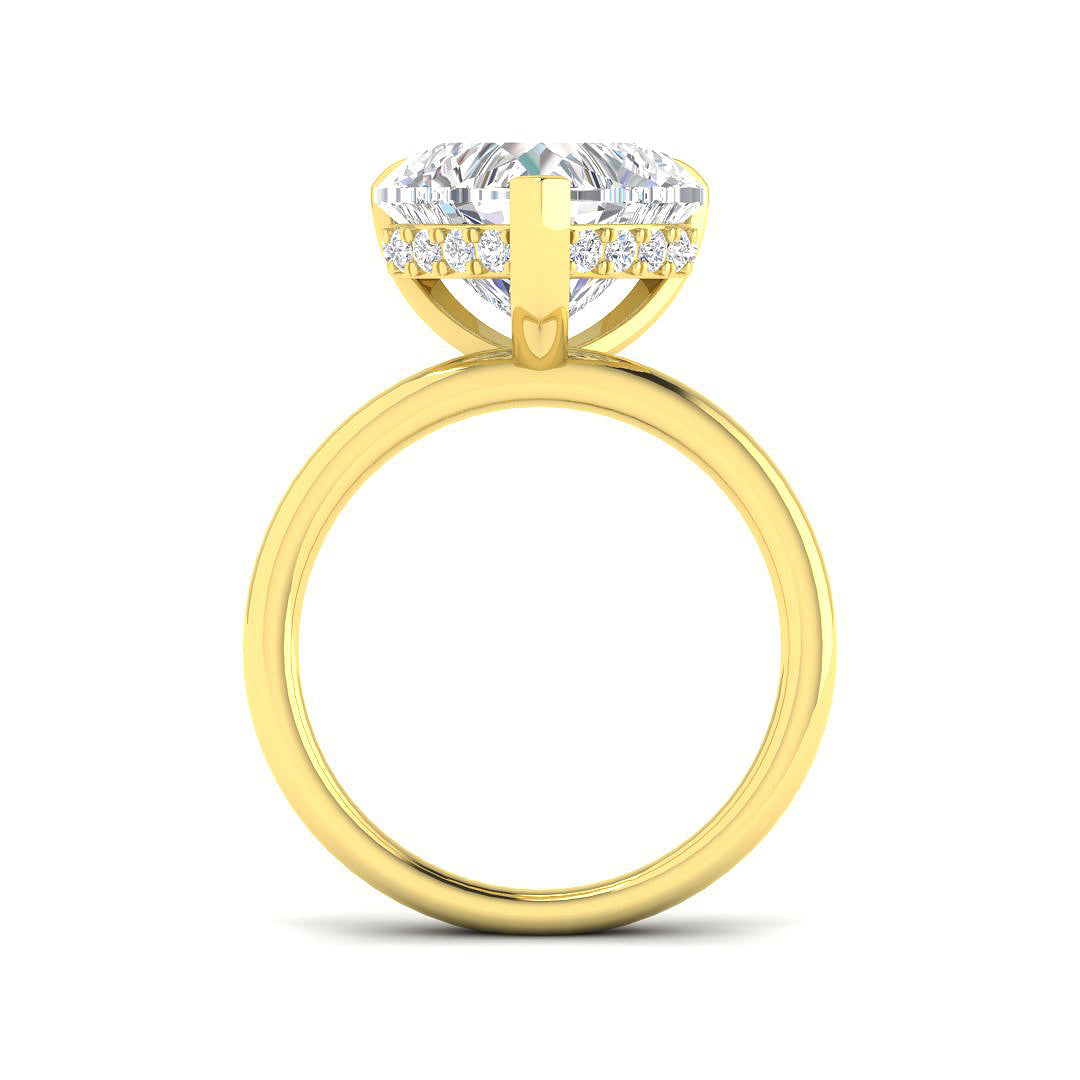 9ct Yellow Gold 5.23ct E VVS2 Laboratory Grown CVD Ring