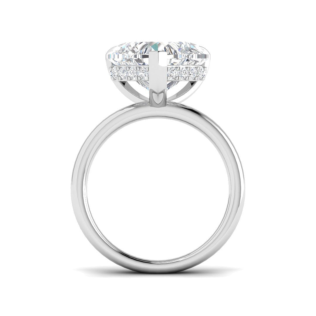 9ct White Gold 5.22ct E VVS2 Laboratory Grown CVD Ring