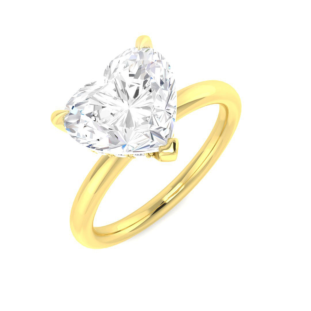 9ct Yellow Gold 3.18ct E VS2 Laboratory Grown CVD Ring
