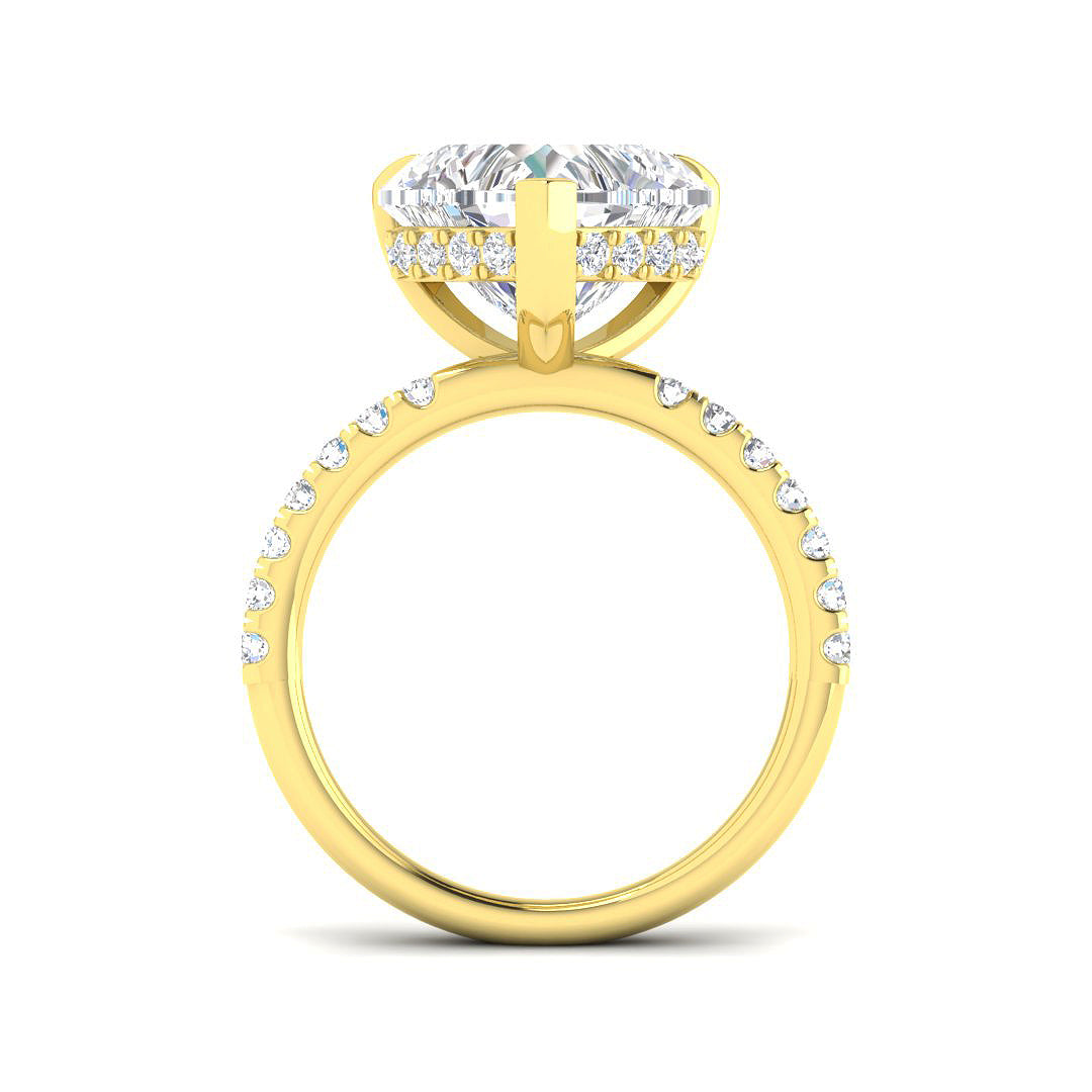 9ct Yellow Gold 5.51ct E VS1 Laboratory Grown CVD Ring