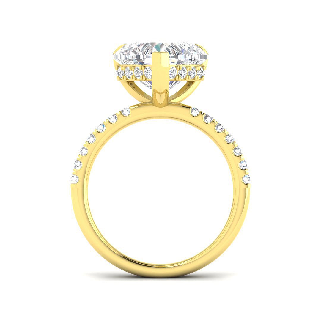 9ct Yellow Gold 4.43ct E VS2 Laboratory Grown CVD Ring