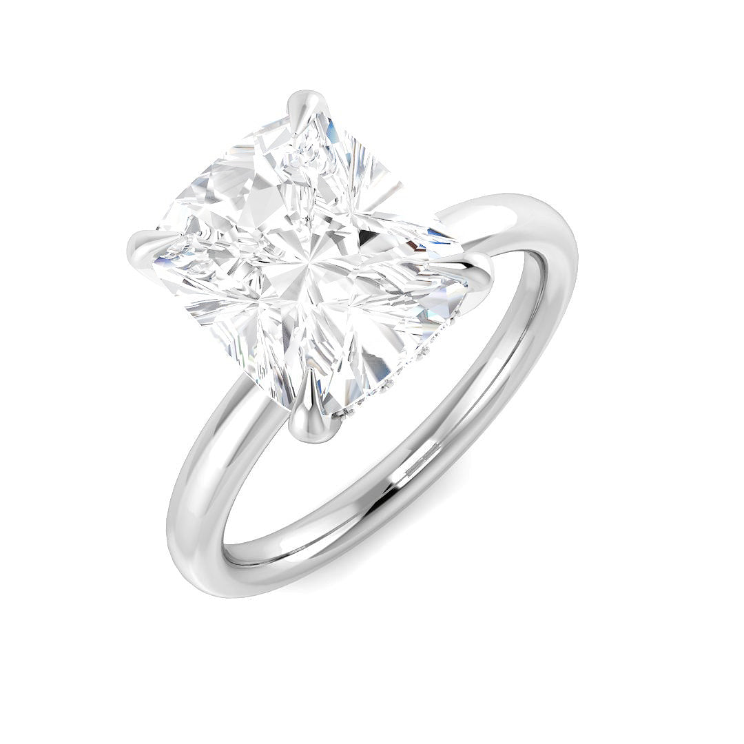 9ct White Gold 4.17ct E VS2 Laboratory Grown CVD Ring