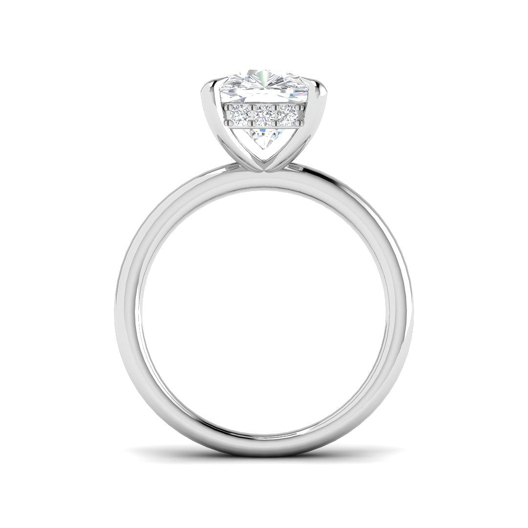 9ct White Gold 4.17ct E VS2 Laboratory Grown CVD Ring