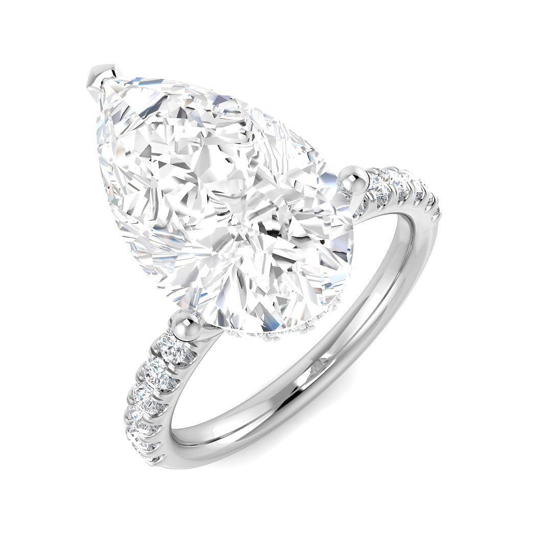 9ct White Gold 5.55ct E VS2 Laboratory Grown CVD Ring