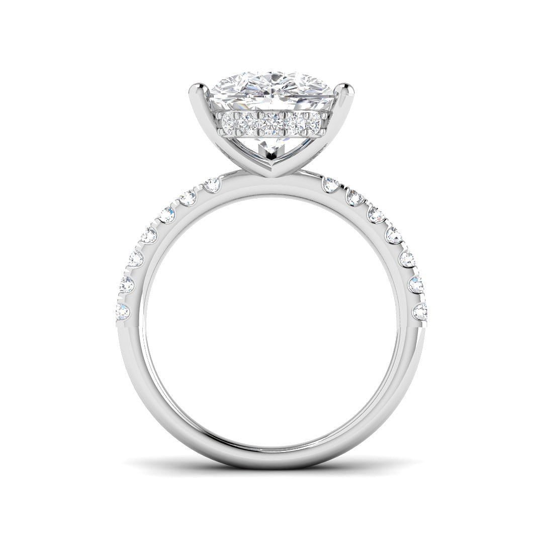9ct White Gold 5.55ct E VS2 Laboratory Grown CVD Ring