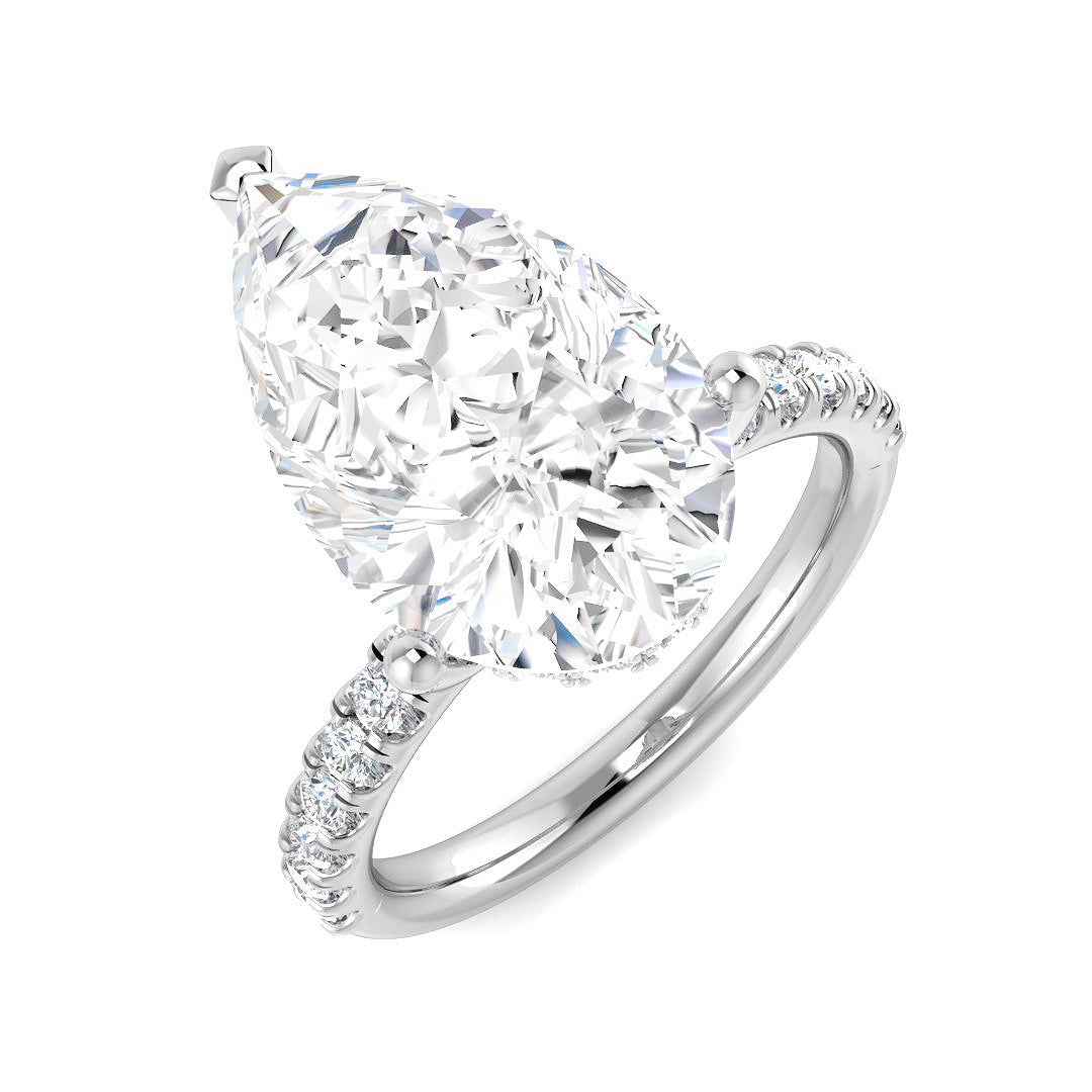 9ct White Gold 5.54ct E VS2 Laboratory Grown CVD Ring