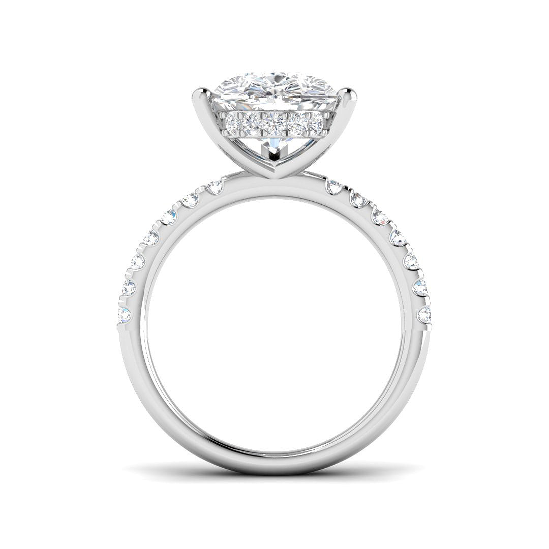 9ct White Gold 5.54ct E VS2 Laboratory Grown CVD Ring